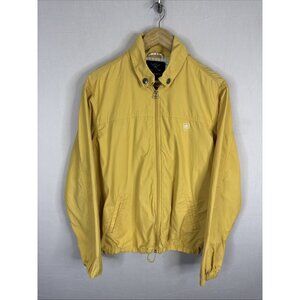 Vintage Scappino Golf Jacket Mens L Yellow Hooded Windbreaker Euro Golf
